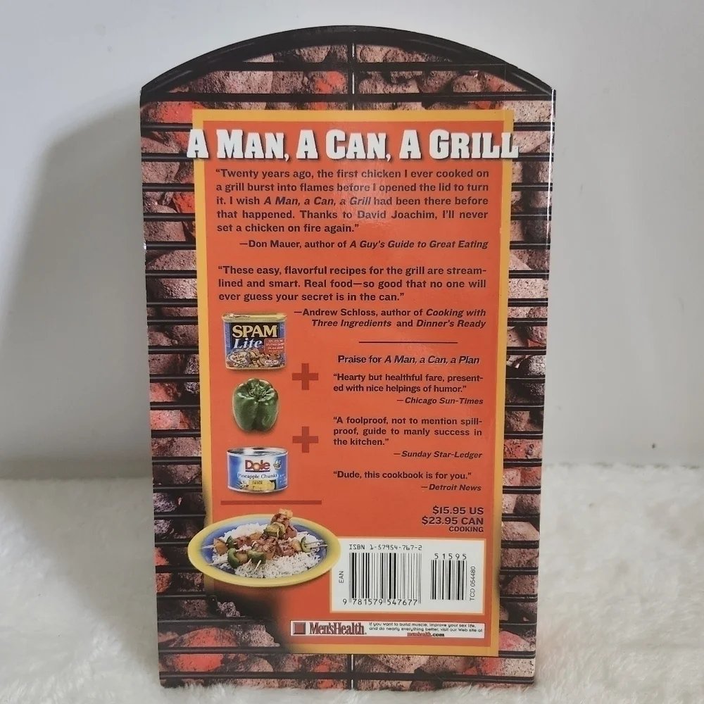 Men's Health Hard Cover Pages A Man A Can A Plan A Grill 2 Recipe Books